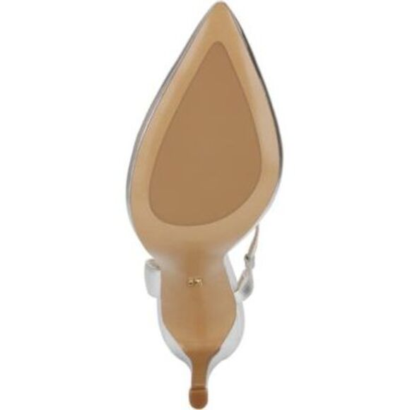KENNETH COLE NEW YORK Womens Silver Riley 85 Stiletto Leather Slingback 6.5 M - Picture 4 of 4